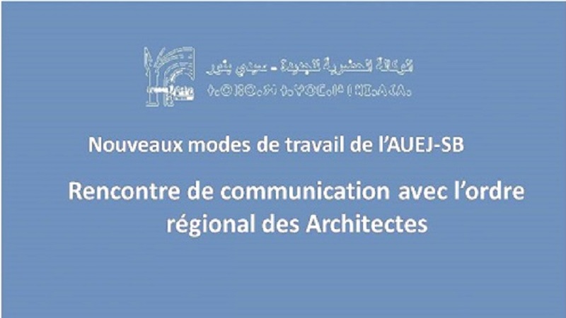 Séance de communication avec l'Ordre Régional des Architectes