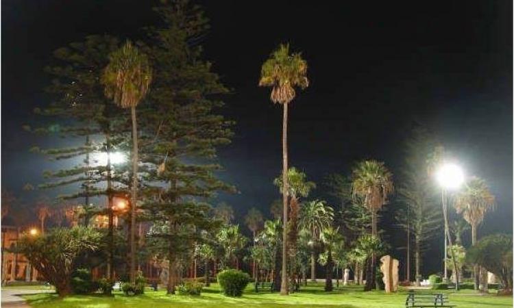 Le parc vu de nuit