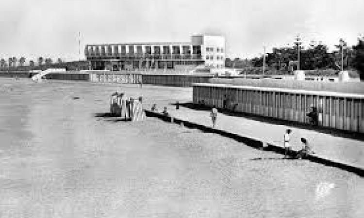 les cabines de la plage Municpale de Mazagan